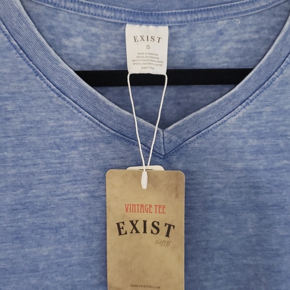 NWT Exist Blue Vintage Tee - Picture 4 of 5